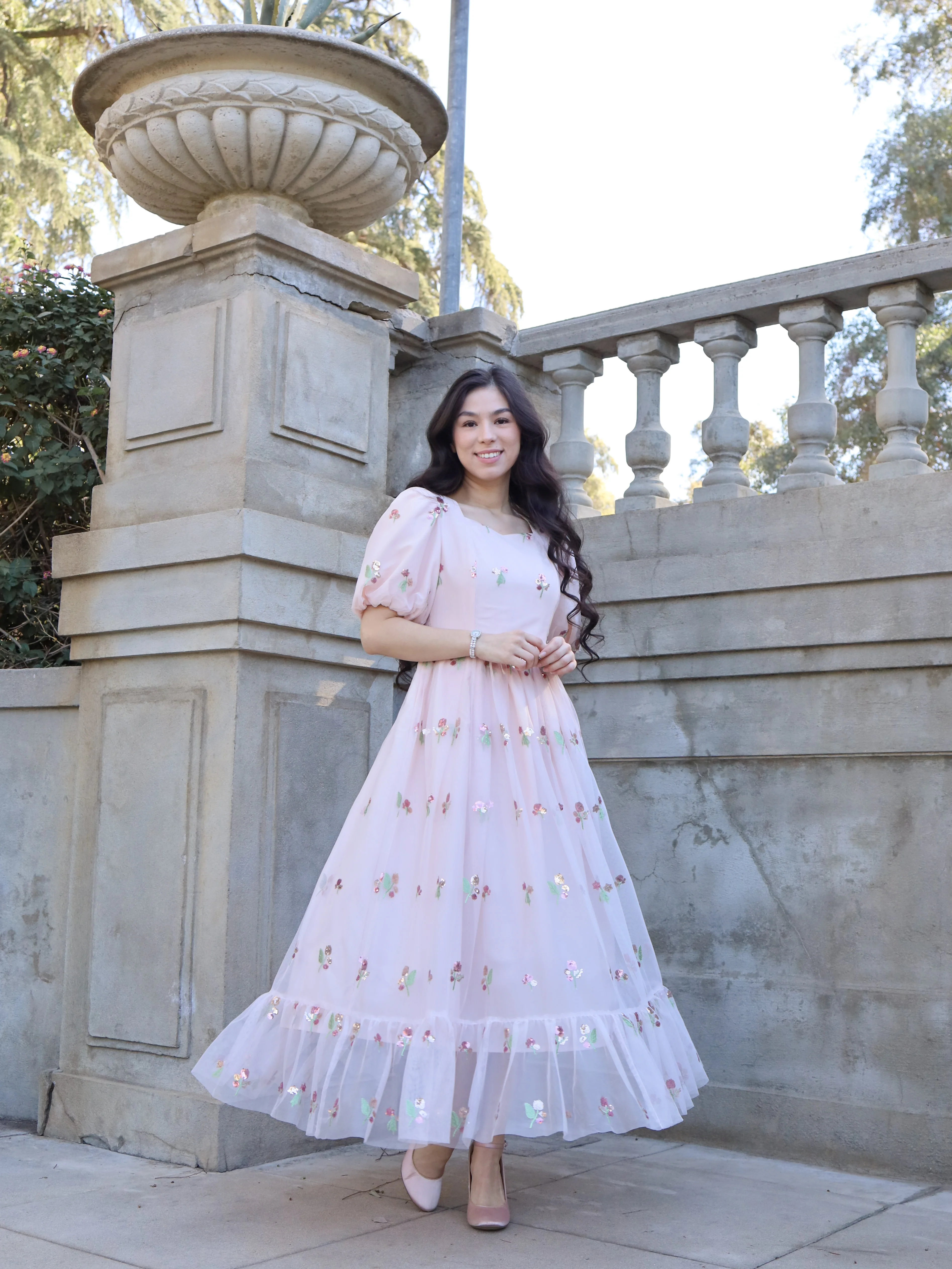Blushing Petals Dress - Image 7