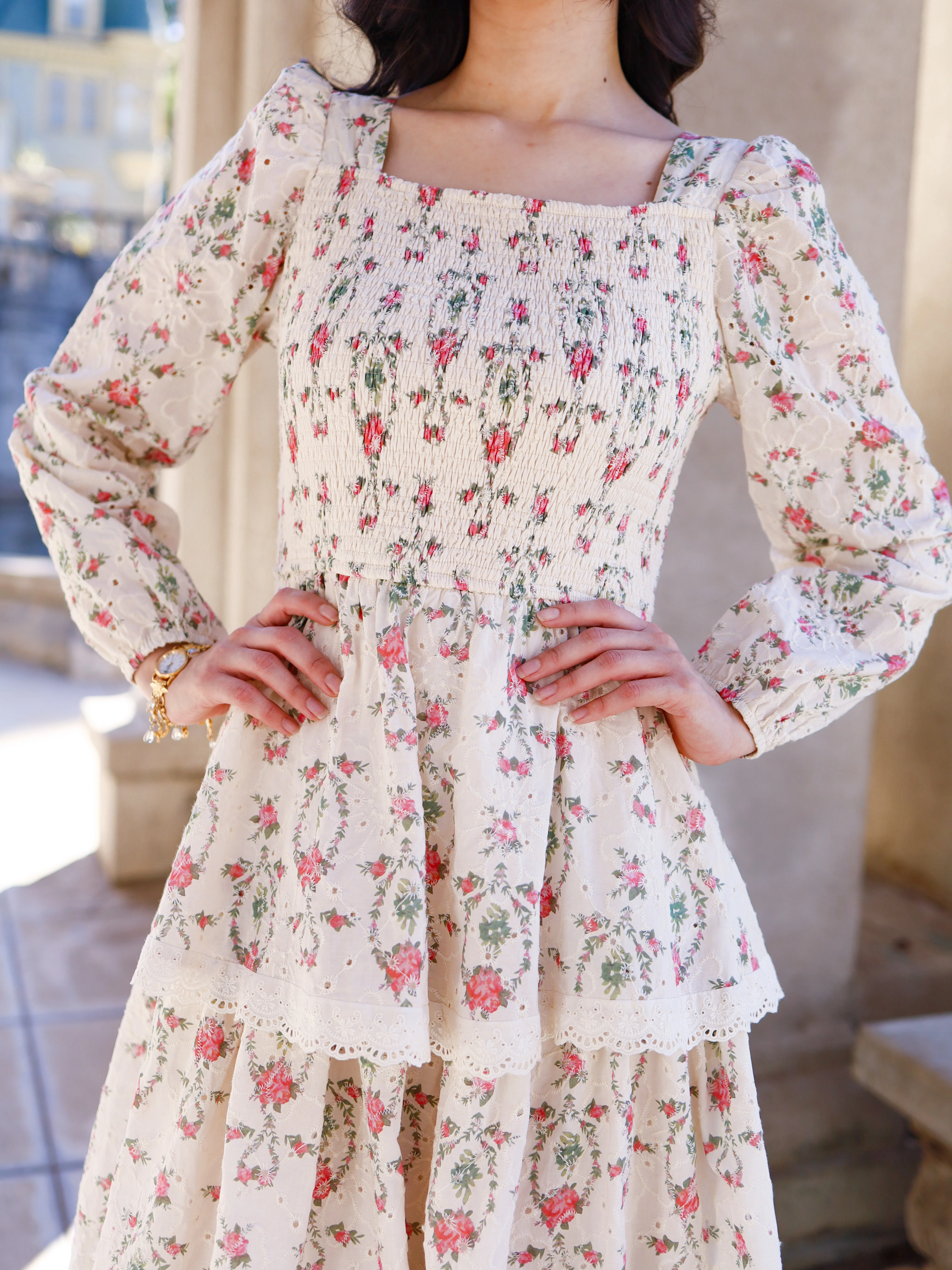 Heirloom Hearts Dress - Cream - Image 2