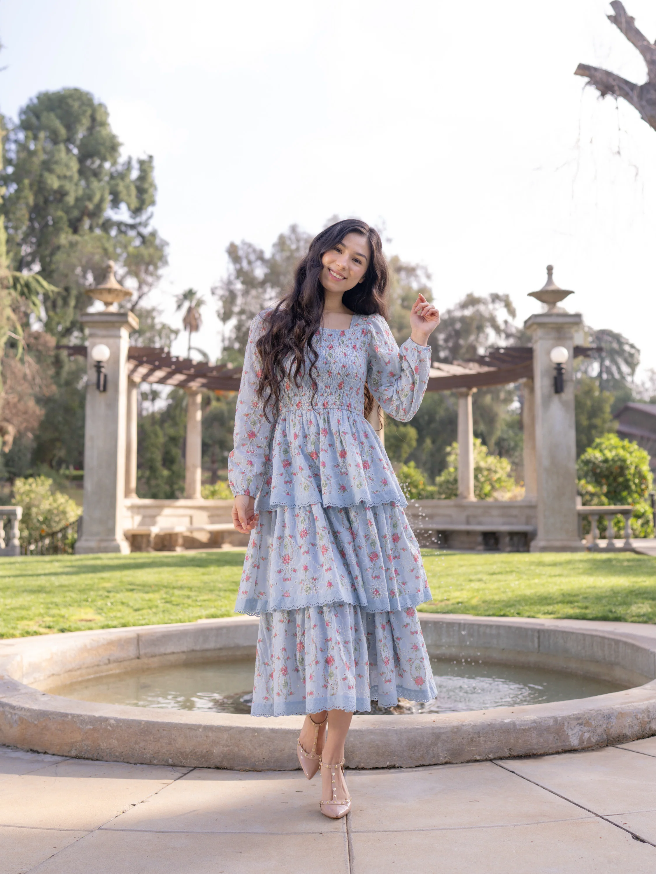 Heirloom Hearts Dress - Sky Blue - Image 10
