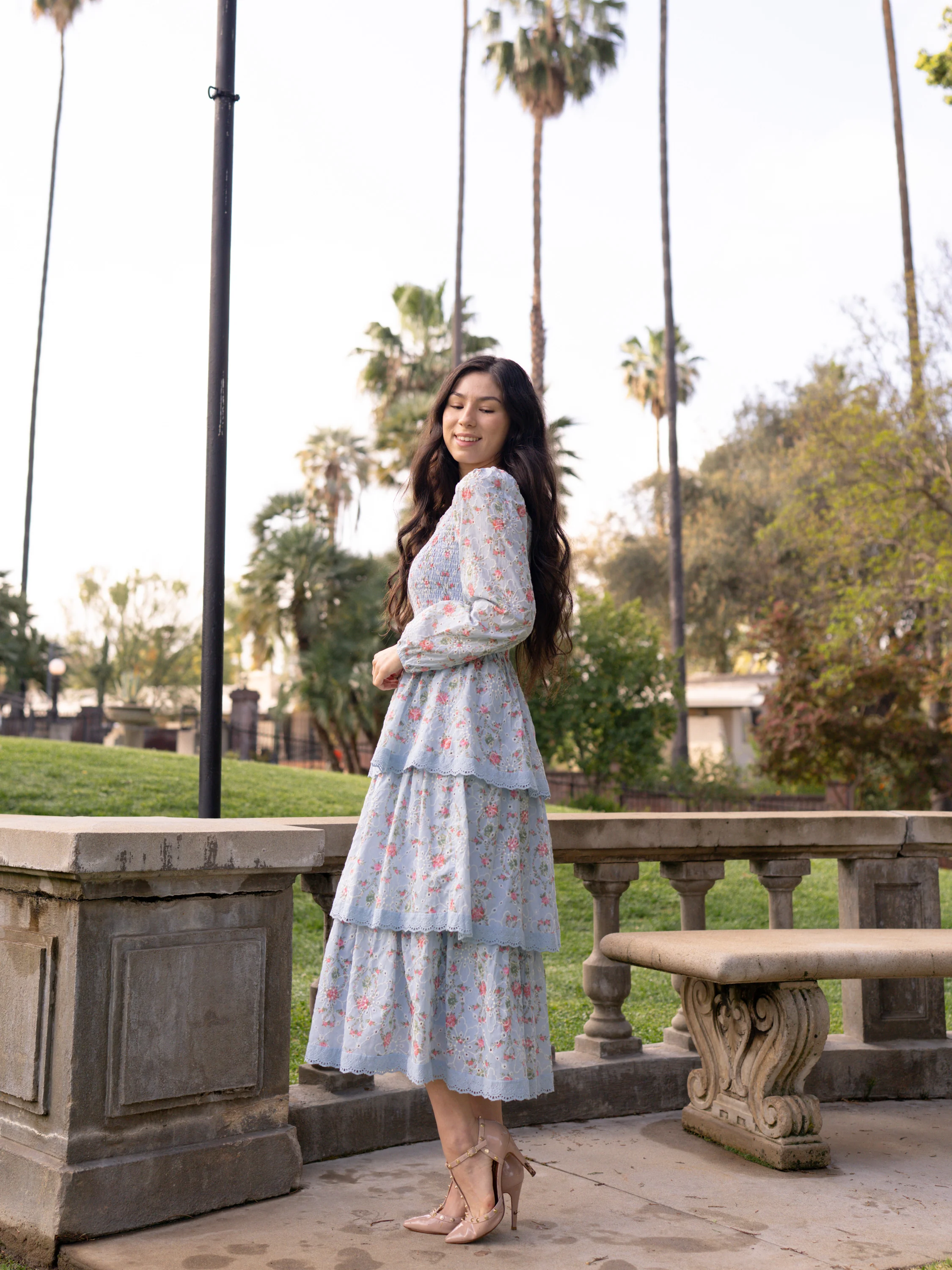 Heirloom Hearts Dress - Sky Blue - Image 3