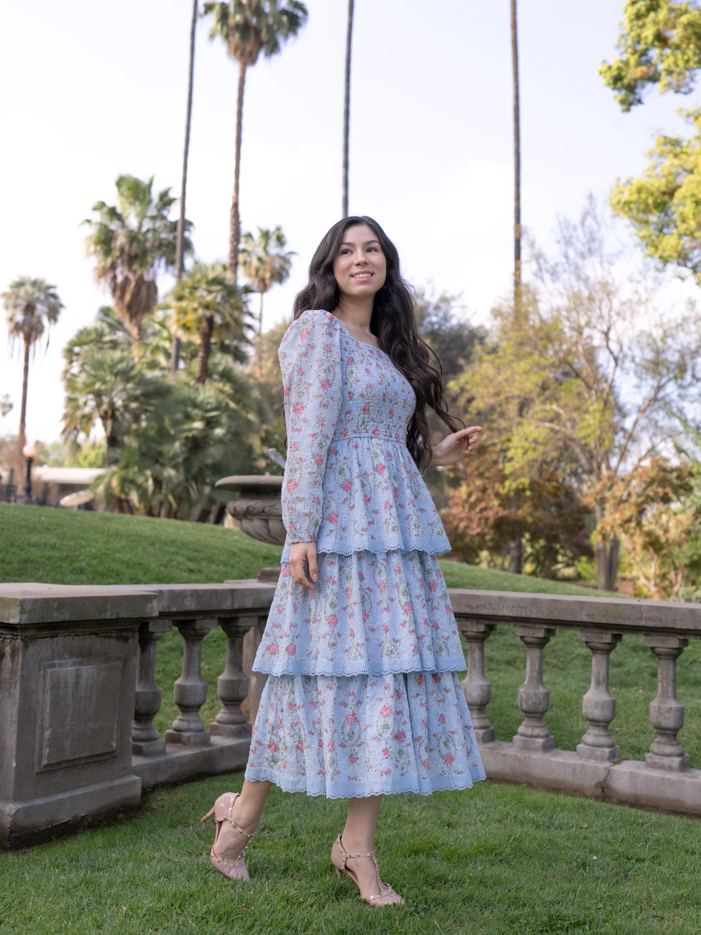 Heirloom Hearts Dress - Sky Blue - Image 6