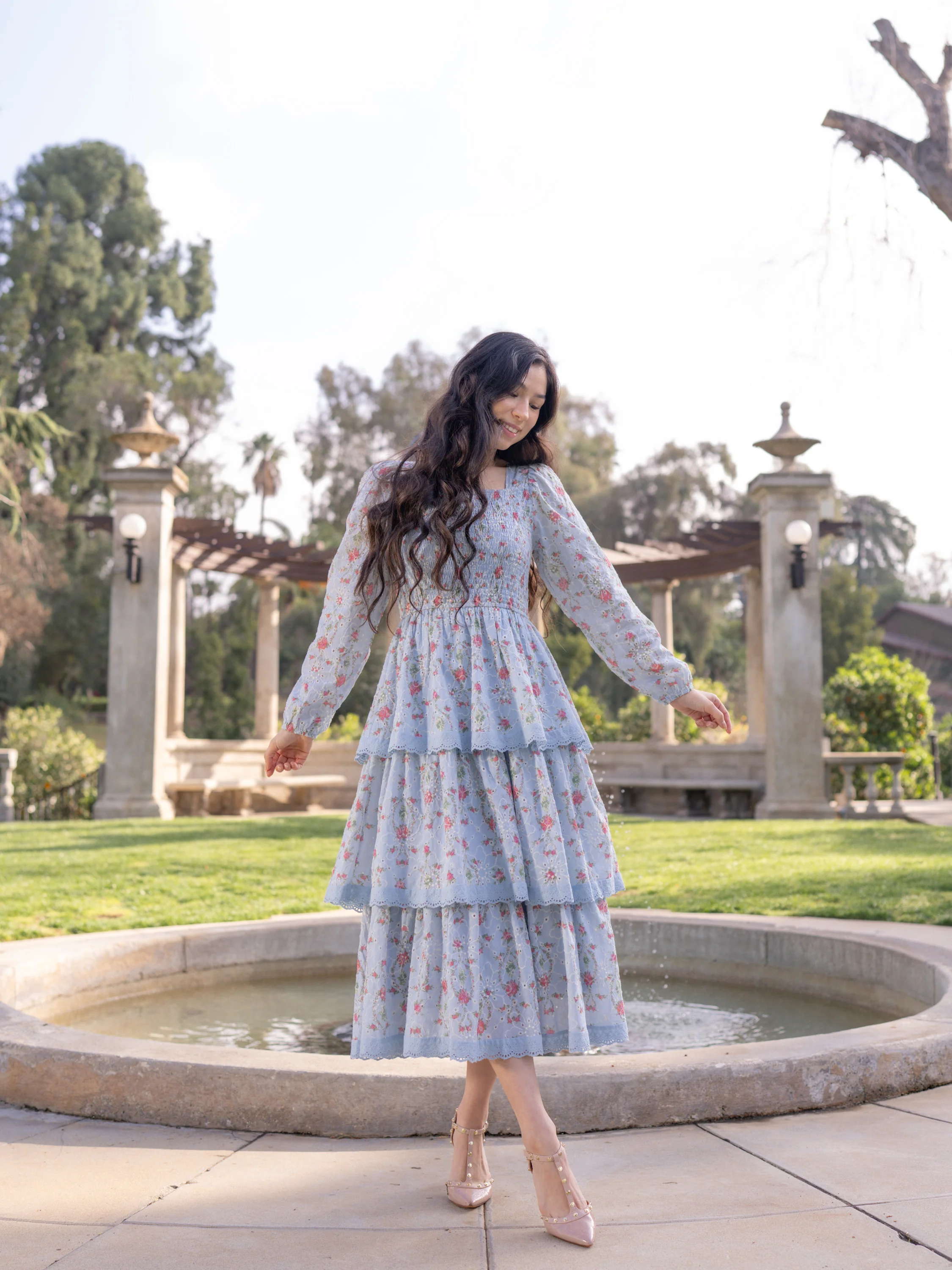 Heirloom Hearts Dress - Sky Blue - Image 7