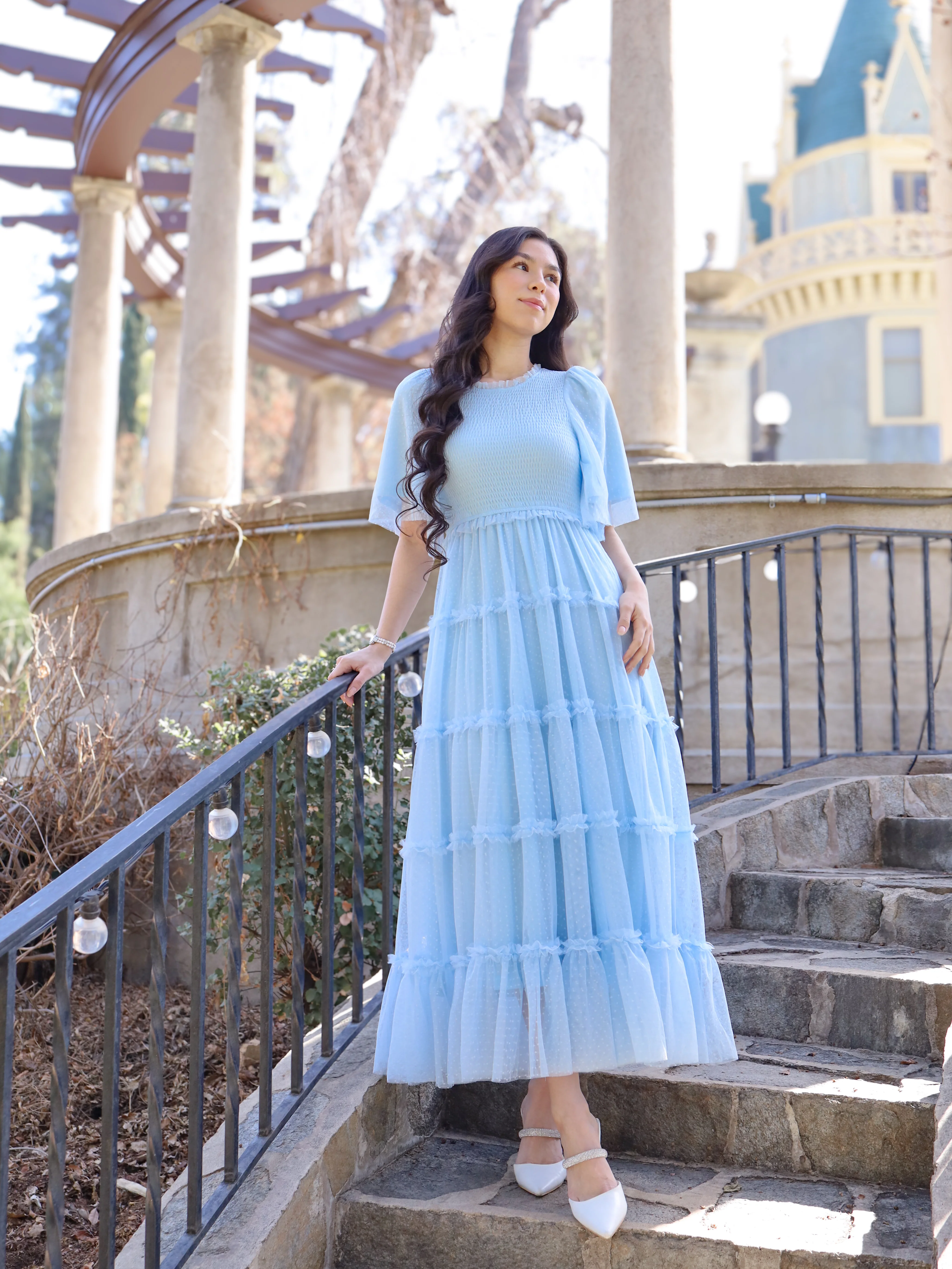 Vintage Romance Dress - Baby Blue - Image 7