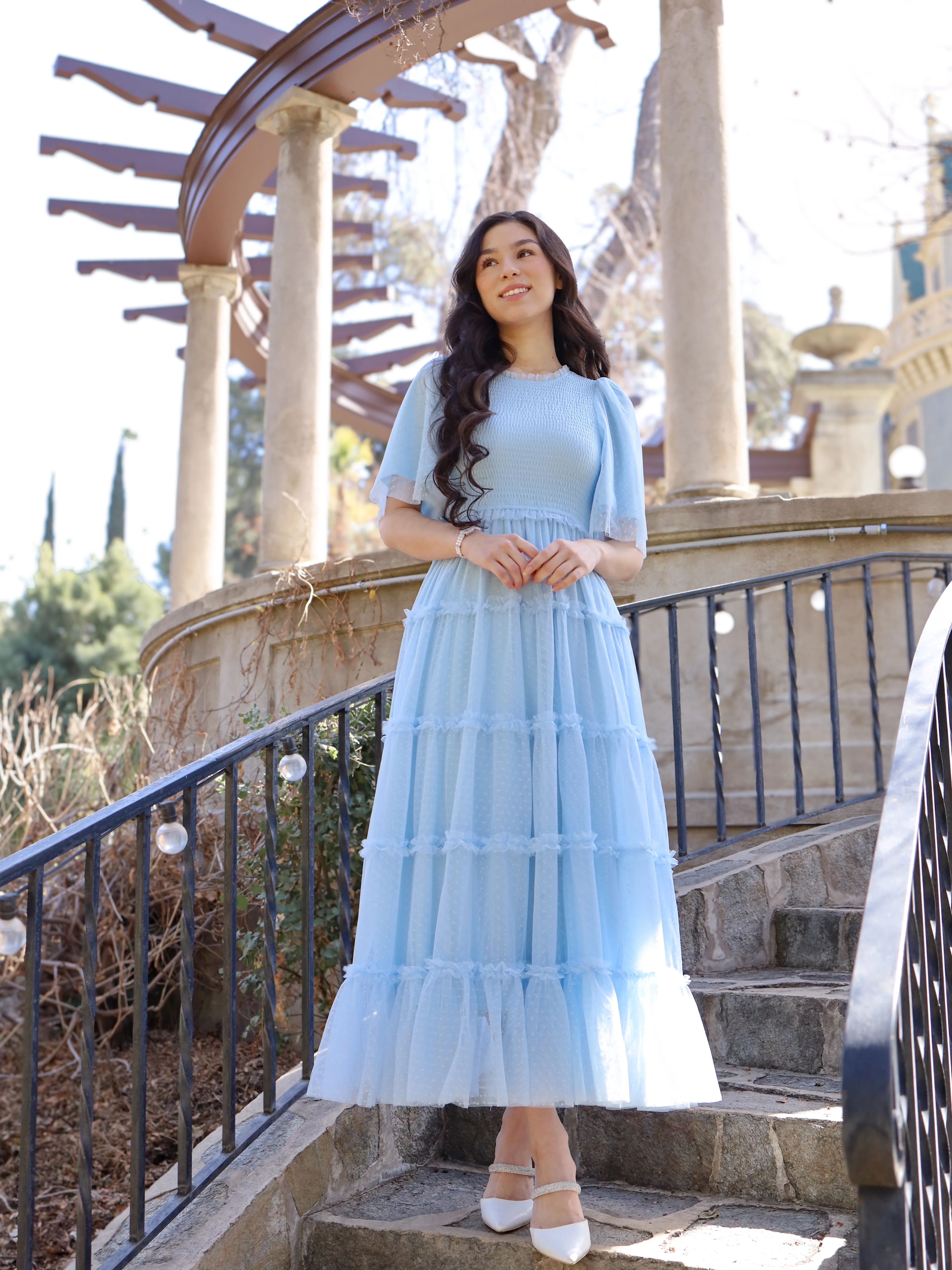 Vintage Romance Dress - Baby Blue - Image 8